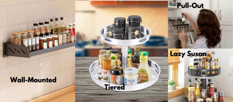 Different Types of Cabinet Spice Rack Organizers
